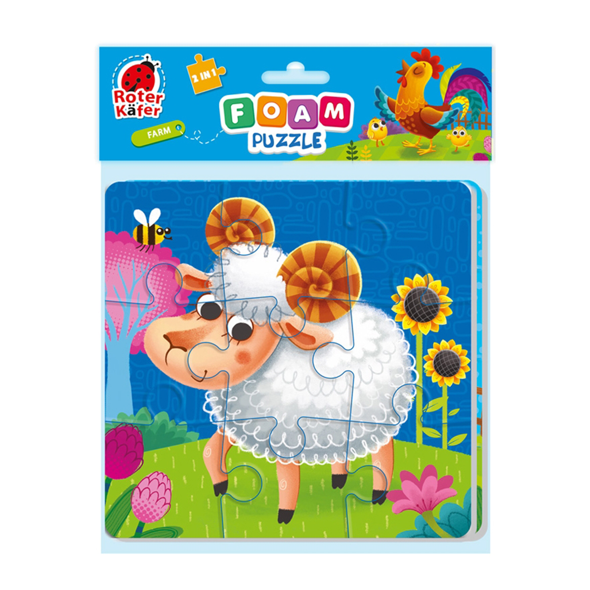 

М'які пазли 2в1 Roter Kafer Ферма, 2 картинки, від 3 років (RK6050-04)