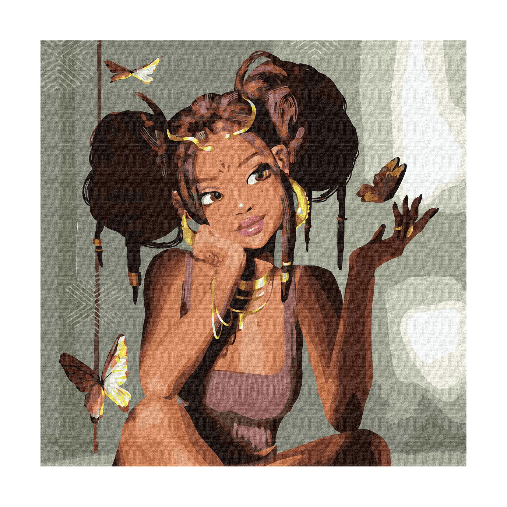 

Картина за номерами Ideyka Золоті метелики, 40*40 см (KHO4960)