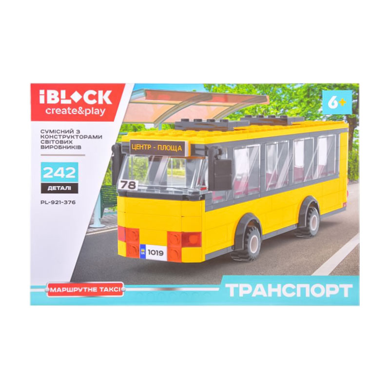 

Конструктор iBlock Create & Play Маршутне таксі, 242 деталі, від 6 років (PL-921-376)