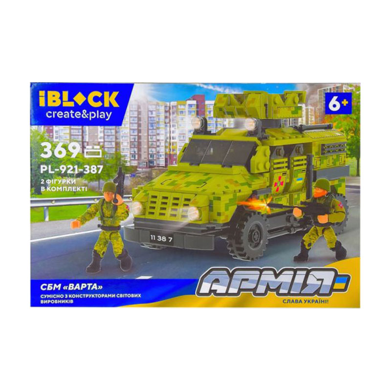 

Конструктор iBlock Create & Play Армія СБМ Варта, 369 деталей, від 6 років (PL-921-387)