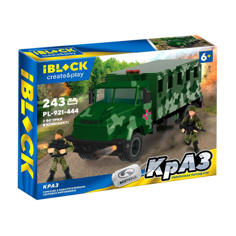 

Конструктор iBlock Create & Play КрАЗ, 243 деталі, від 6 років (PL-921-444)