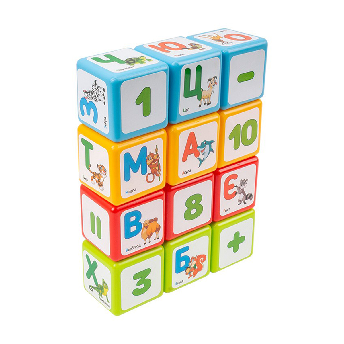 

Кубики TechnoK Абетка + Арифметика, 12 елементів, від 3 років (8843)