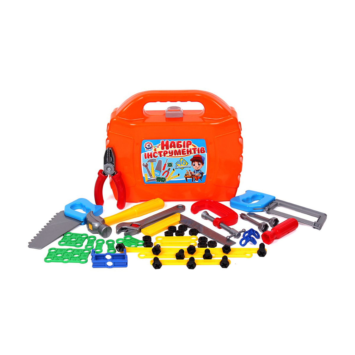 

Іграшка TechnoK Набір інструментів в саквояжі, 46 предметів, від 3 років (4388)