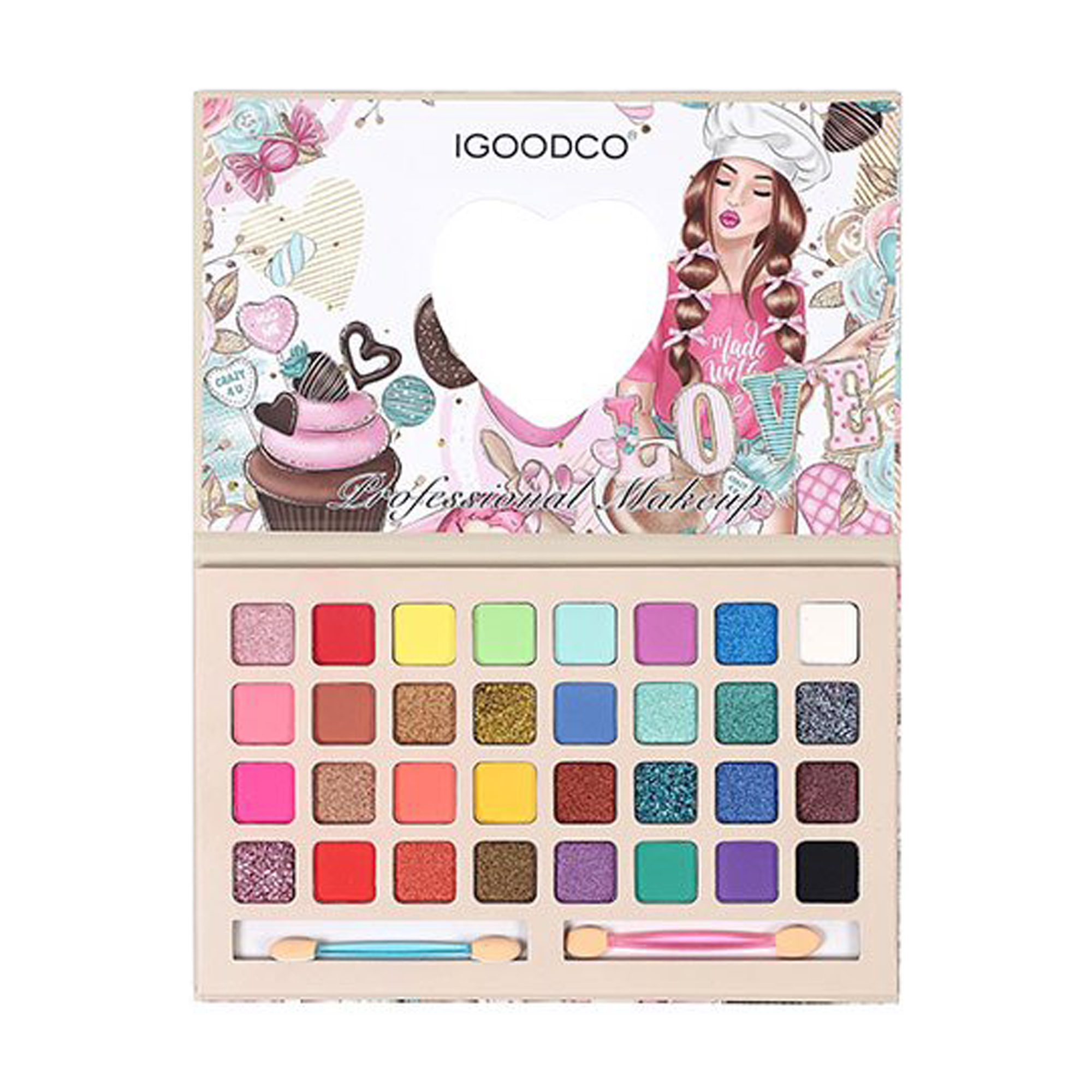 

Дитяча палетка тіней для повік Країна Іграшок Love, від 5 років, 32 кольори, 21*13*1 см (LK5109)