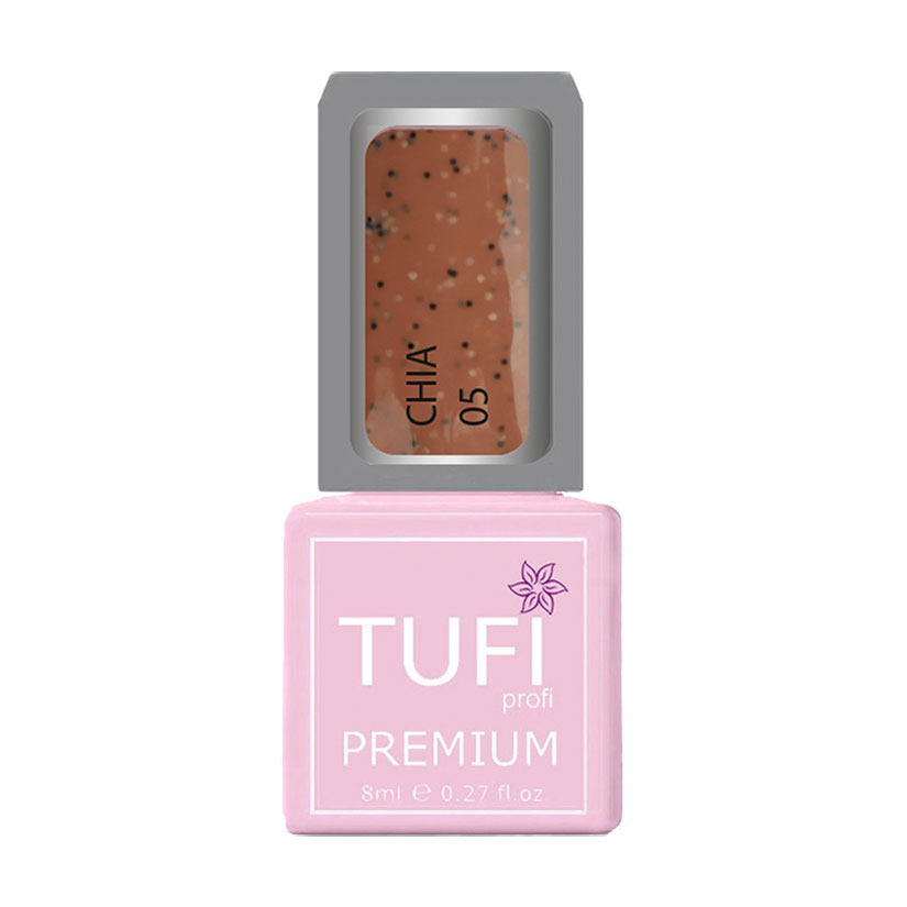 

Уцінка! Гель-лак для нігтів Tufi profi Premium Chia, 05 Молочний шоколад, 8 мл