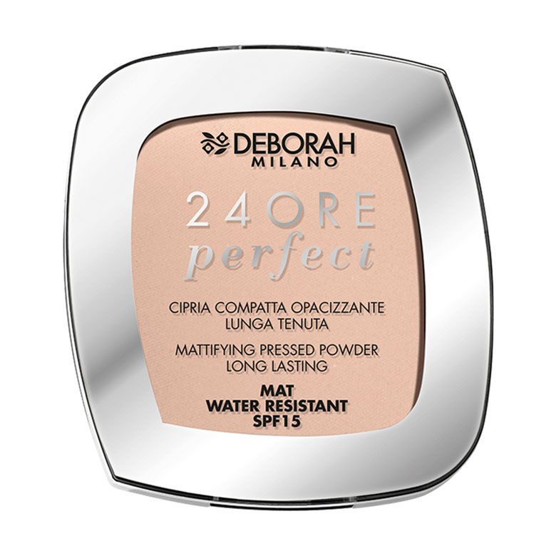 

Уцінка! Стійка компактна пудра для обличчя Deborah 24Ore Perfect Compact Powder SPF 15, 02 Light Rose, 9 г