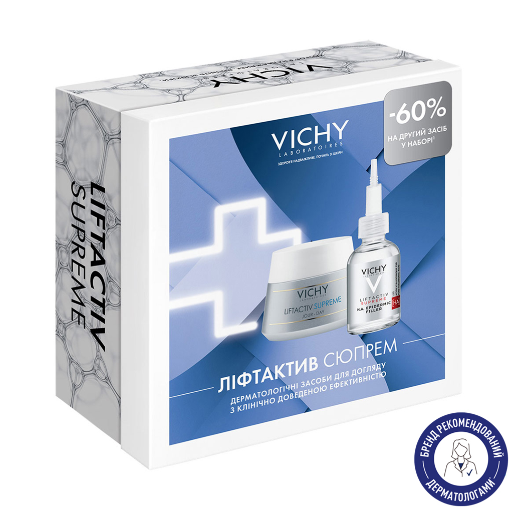 

Набір для обличчя Vichy Liftactiv Supreme (сироватка, 30 мл + крем, 50 мл)