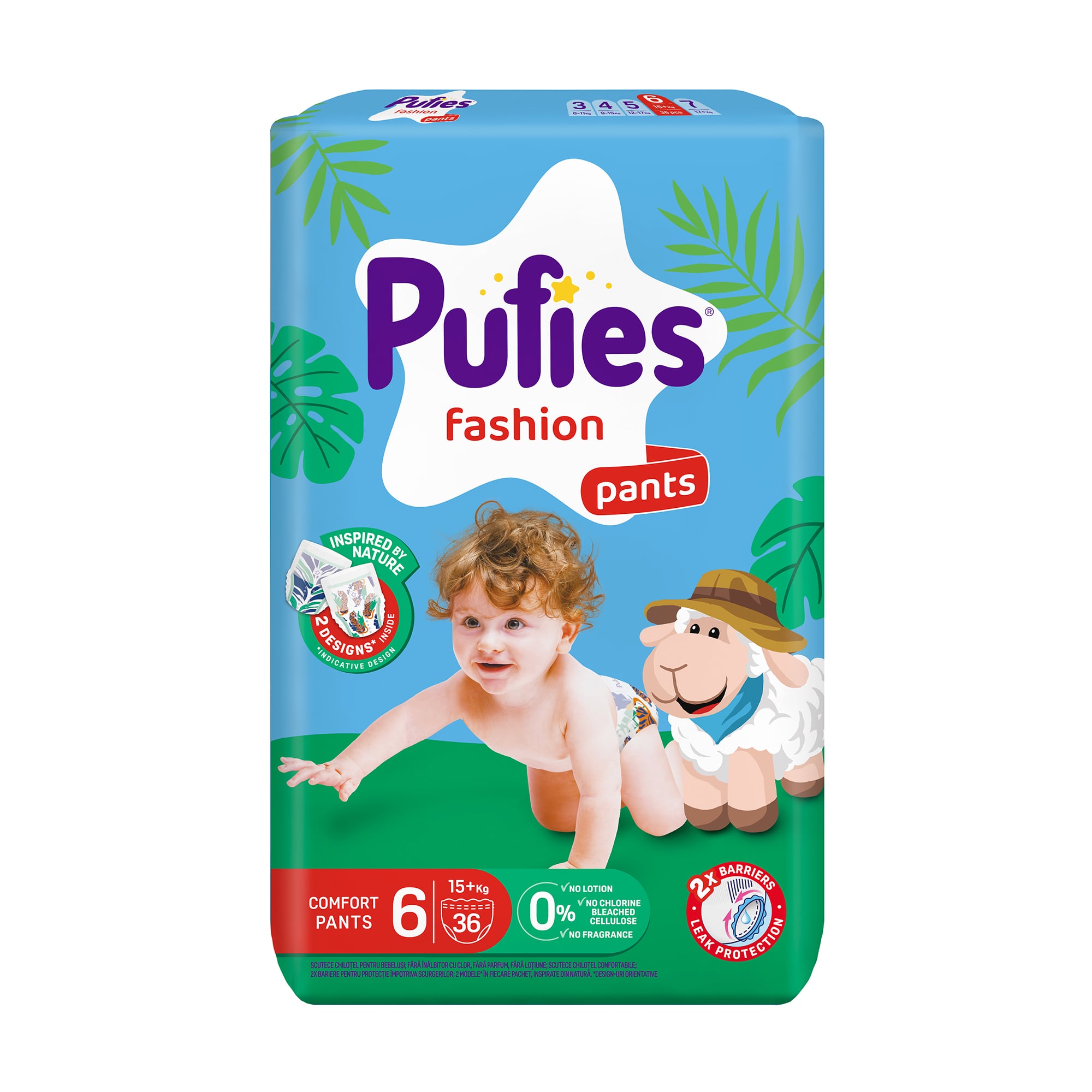 

Підгузки-трусики Pufies Pants Fashion & Nature, розмір 6 XL (15+ кг), 36 шт