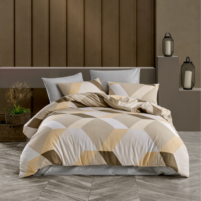 

Комплект постільної білизни Soho Geometry, 150*200 см (простирадло, 160*240 см + підковдра, 150*200 см + наволочка, 50*70 см) (6891071)