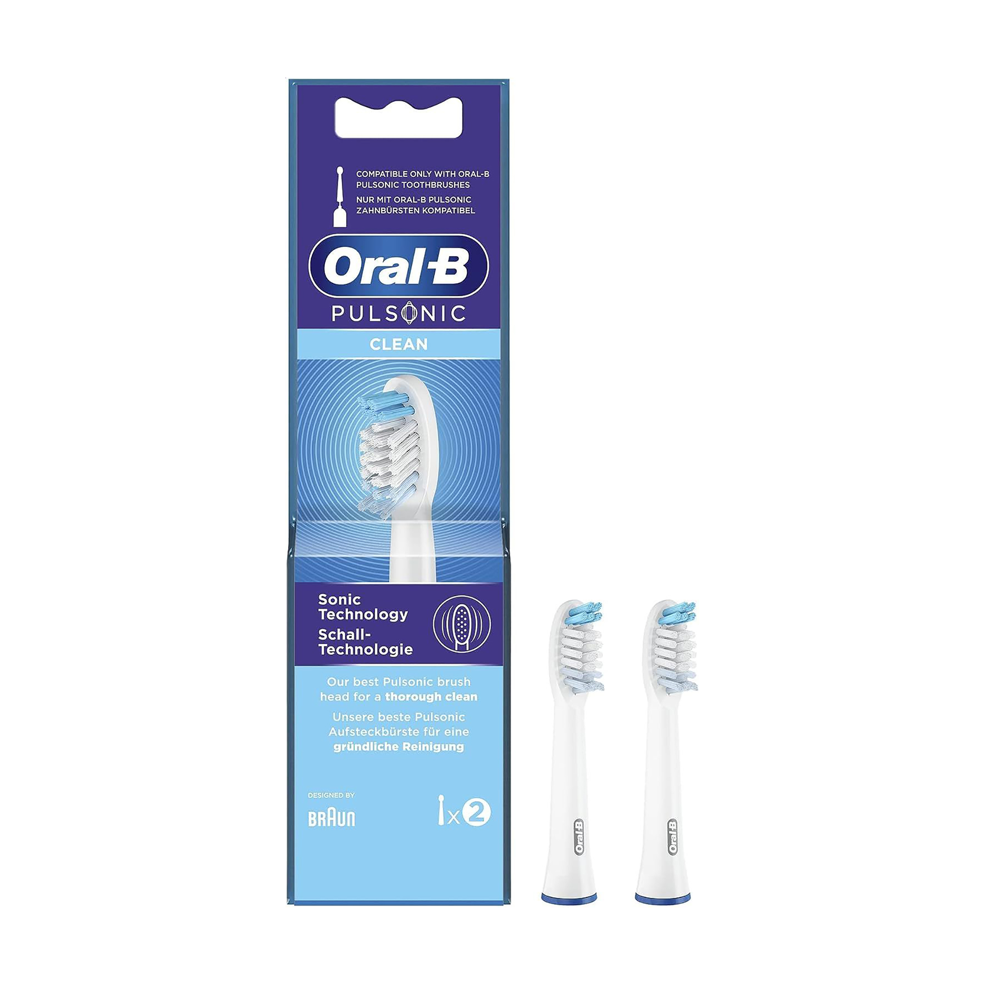 

Змінні насадки для електричної зубної щітки Oral-B Pulsonic Clean, 2 шт