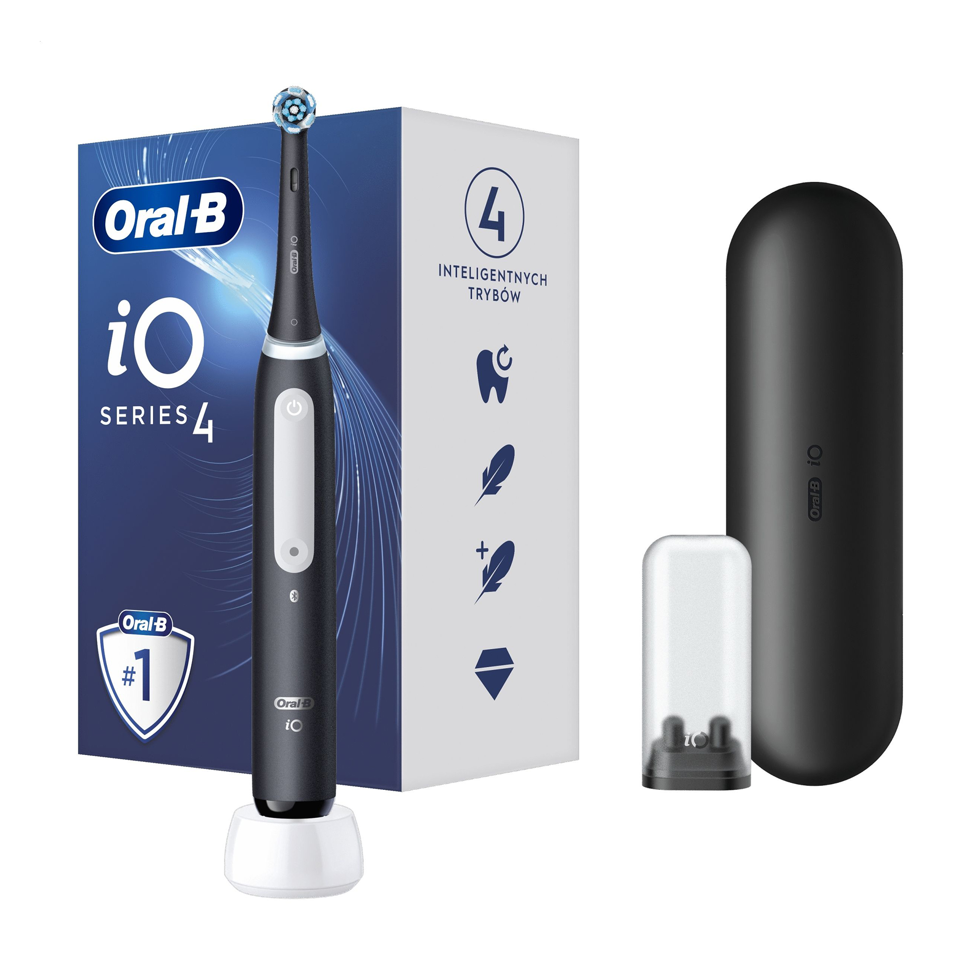 

Електрична зубна щітка Oral-B iO Series 4 Black з футляром, 1 шт