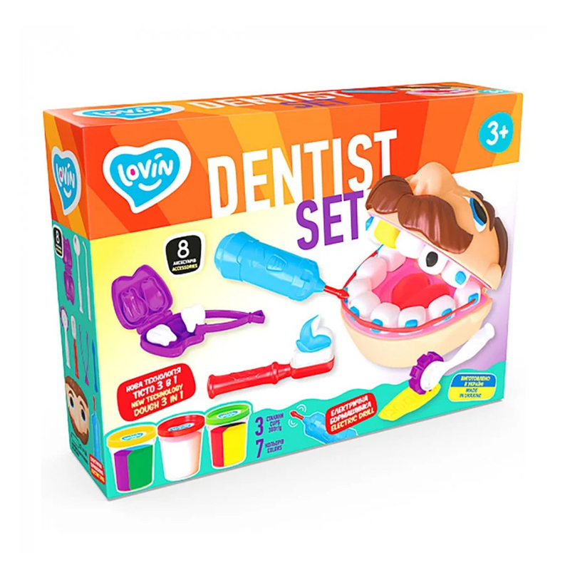 

Набір для ліплення з тістом Lovin Dentist Set 12 елементів, від 3 років (41193)