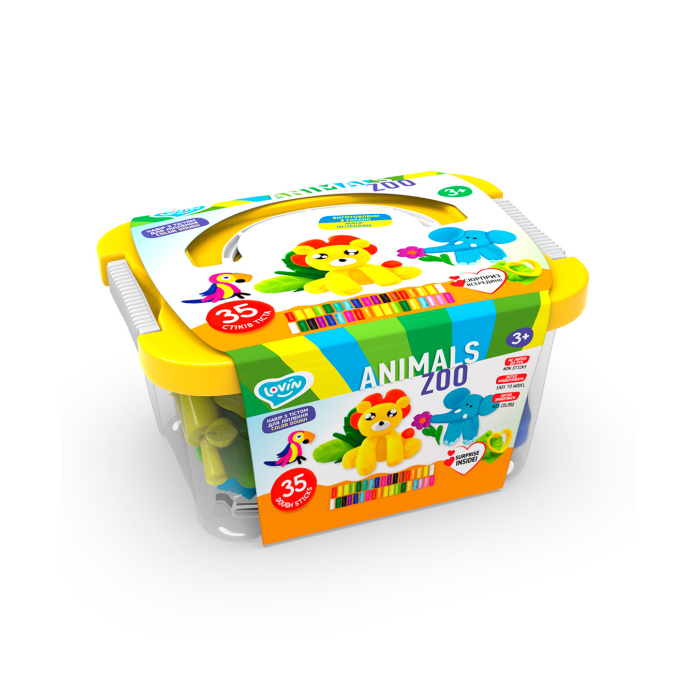 

Набір для ліплення з тістом Lovin Zoo Animals 35 елементів, від 3 років (41221)