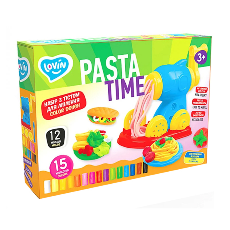 

Набір для ліплення з тістом Lovin Pasta Time 15 кольорів, від 3 років (41195)