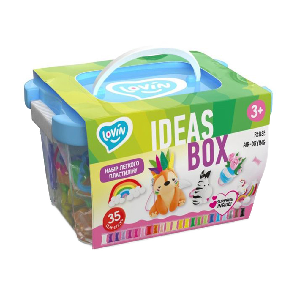 

Набір легкого стрибаючого пластиліну Lovin Ideas Box 35 елементів, від 3 років (70108)