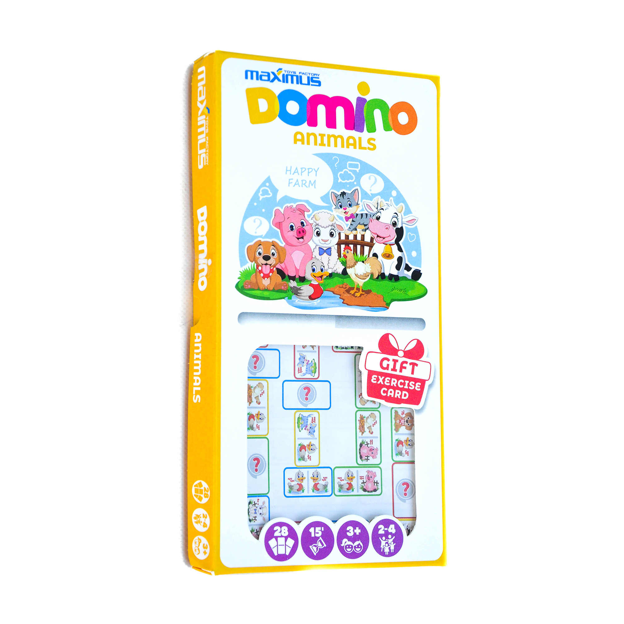 

Настільна гра Maximus Domino Тварини, від 3 років, 28 елементів (5489)