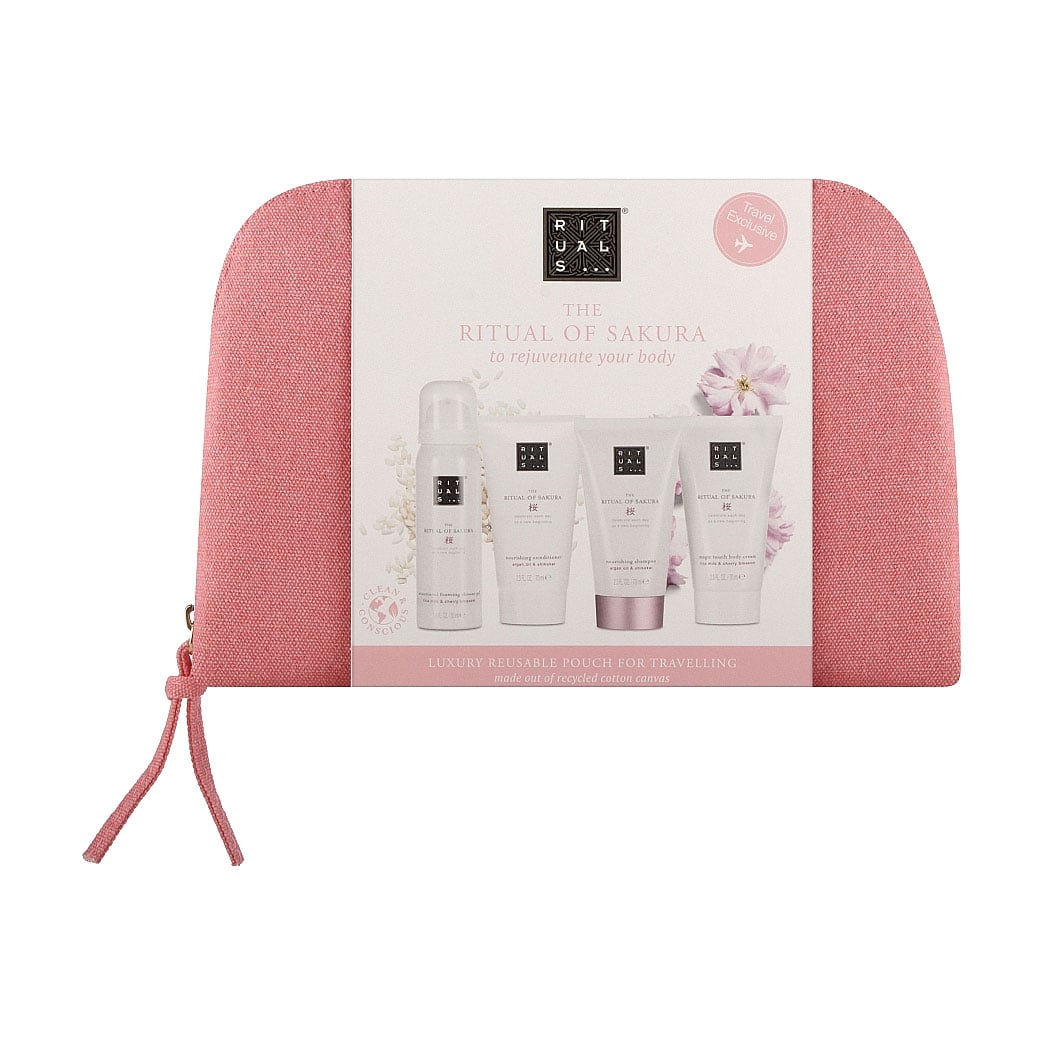 

Уцінка! Набір Rituals The Ritual Of Sakura (піна для душу, 50 мл + крем для тіла, 70 мл + шампунь, 70 мл + кондиціонер для волосся, 70 мл + косметичка)