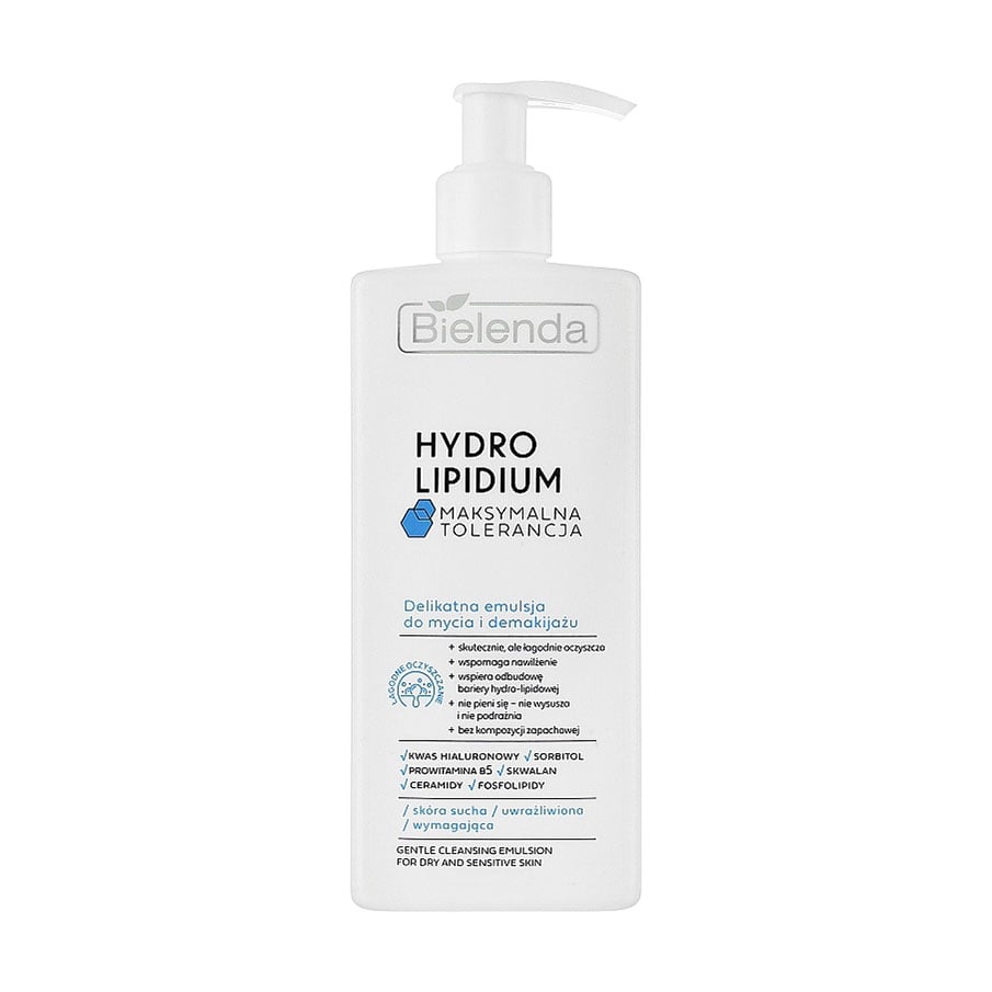 

Уцінка! Ніжна емульсія для вмивання та зняття макіяжу Bielenda Hydro Lipidium Gentle Cleansing Emulsion, 300 мл