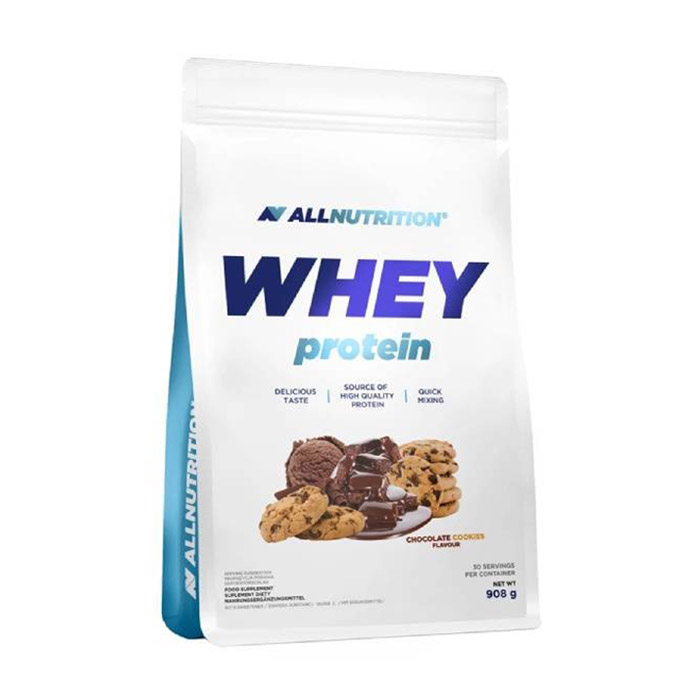 

Протеїн AllNutrition Whey Protein в порошку, з шоколадно-горіховим смаком, 908 г
