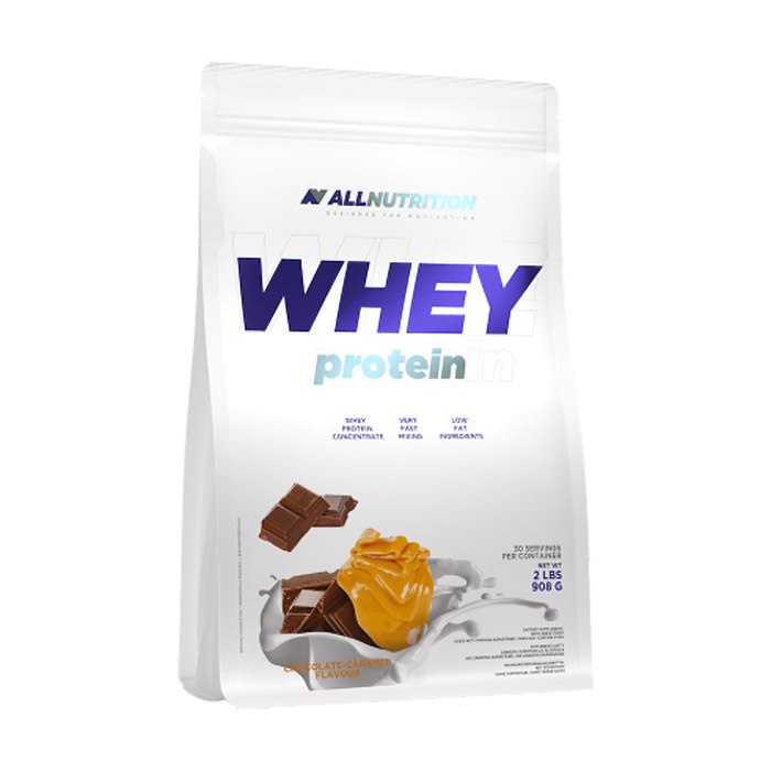 

Протеїн AllNutrition Whey Protein в порошку, з шоколадно-карамельним смаком, 908 г