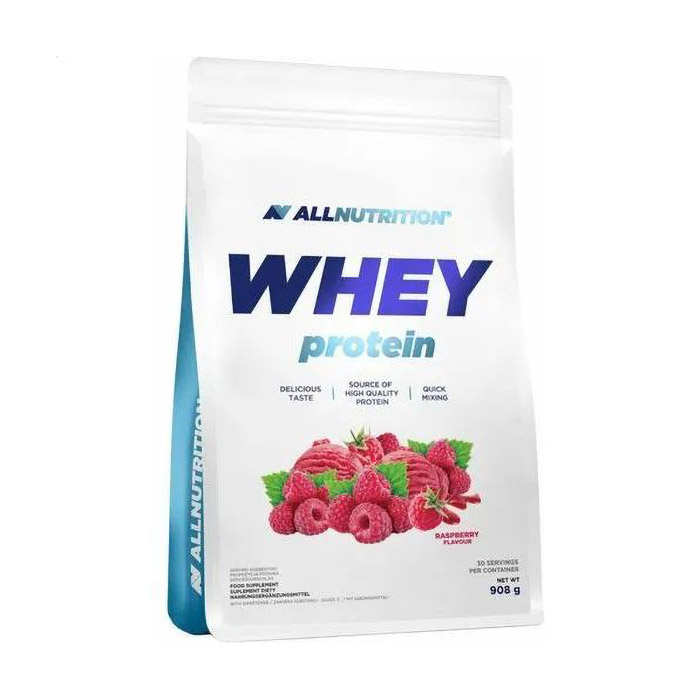 

Протеїн AllNutrition Whey Protein в порошку, зі смаком малини, 908 г
