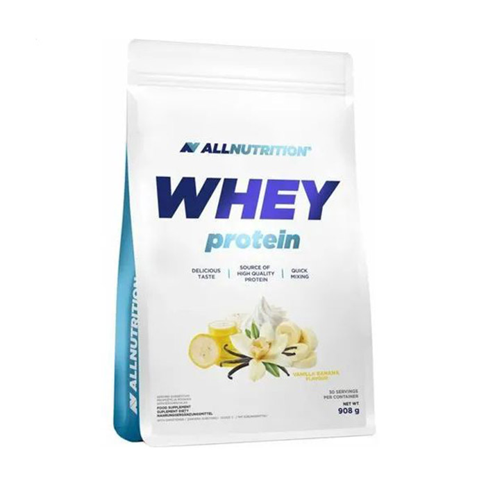 

Протеїн AllNutrition Whey Protein в порошку, з ванільно-банановим смаком, 908 г