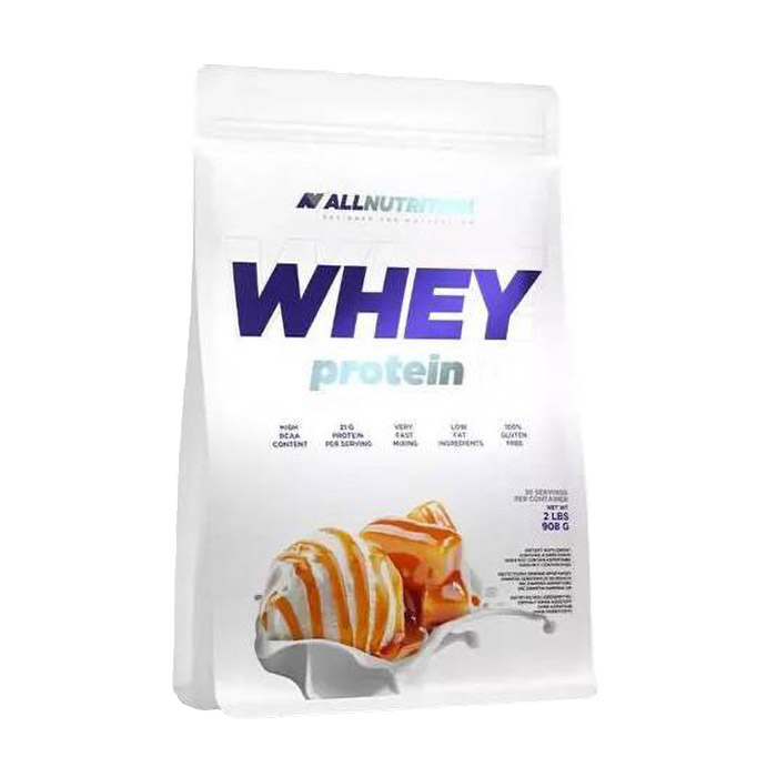 

Протеїн AllNutrition Whey Protein в порошку, зі смаком карамельного морозива, 908 г