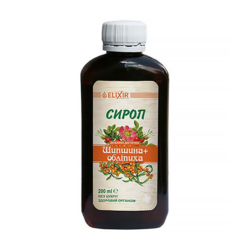 

Шипшина Еліксір Rosehip + Sea Buckthorn з обліпихою, в сиропі, 200 мл
