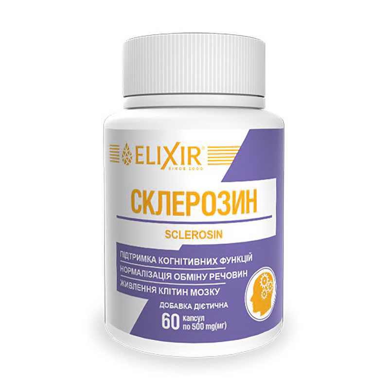 

Склерозин Еліксір Sclerosin 500 мг, 60 гелевих капсул