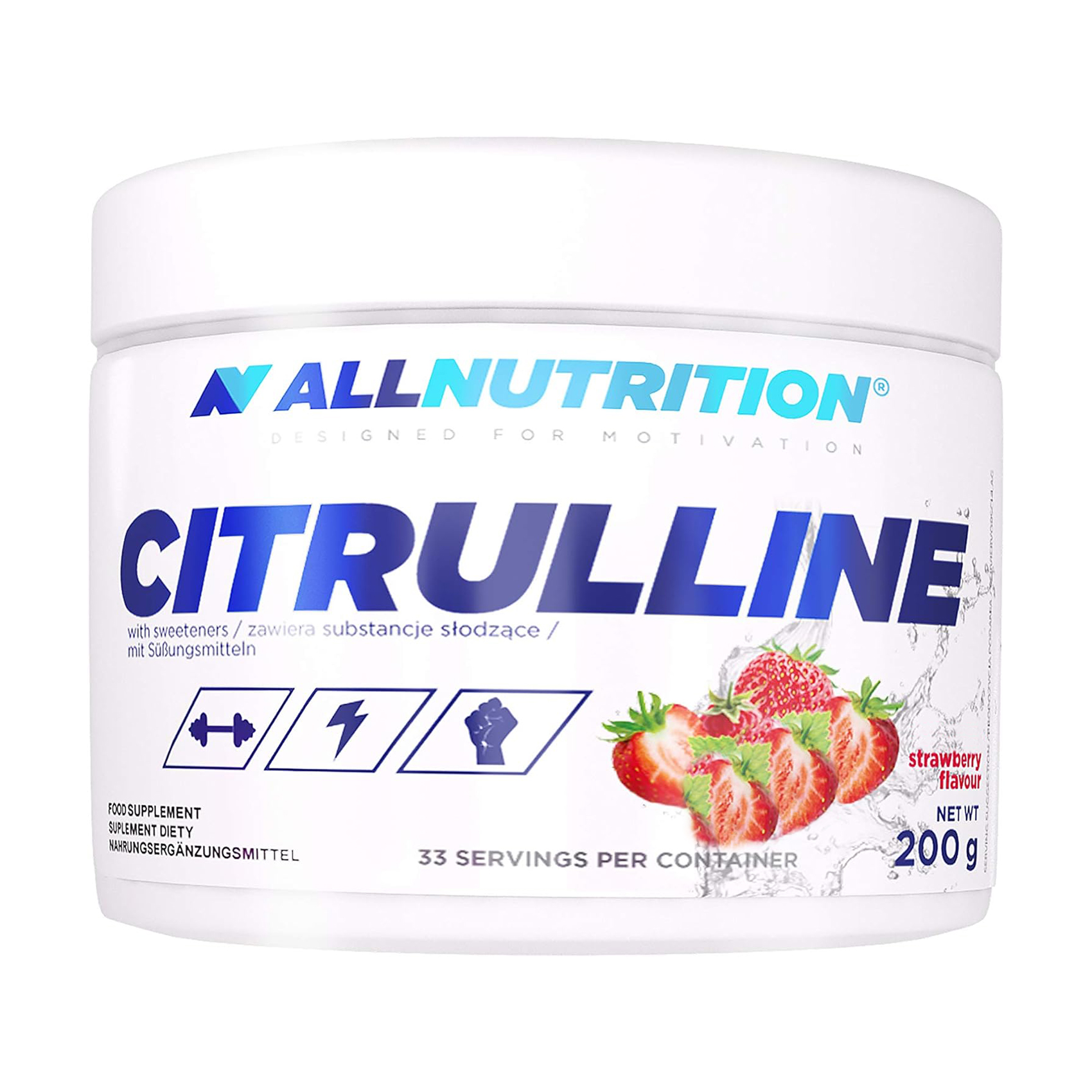 

Цитрулін AllNutrition Citrulline в порошку, зі смаком полуниці, 200 г