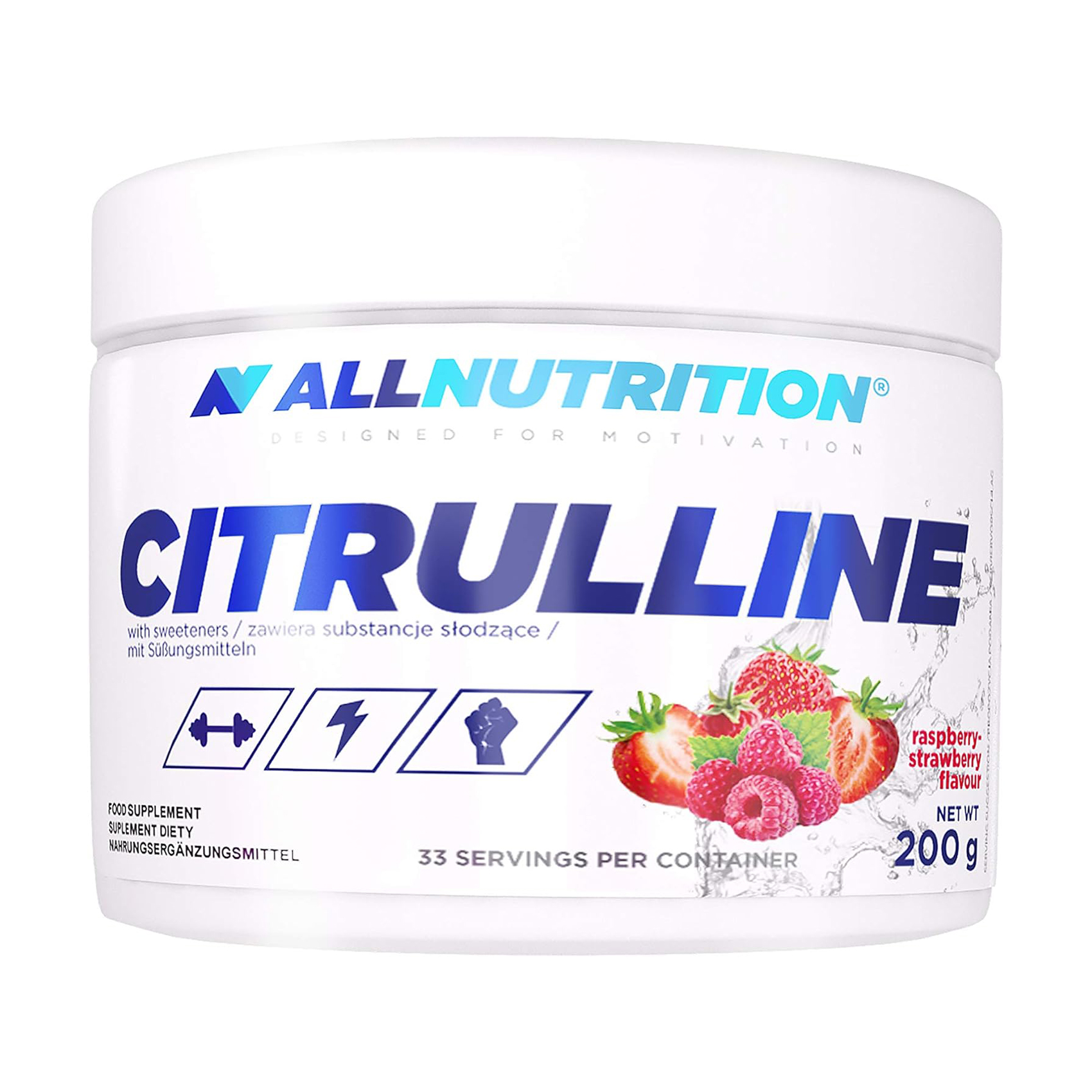 

Цитрулін AllNutrition Citrulline в порошку, зі смаком малини та полуниці, 200 г
