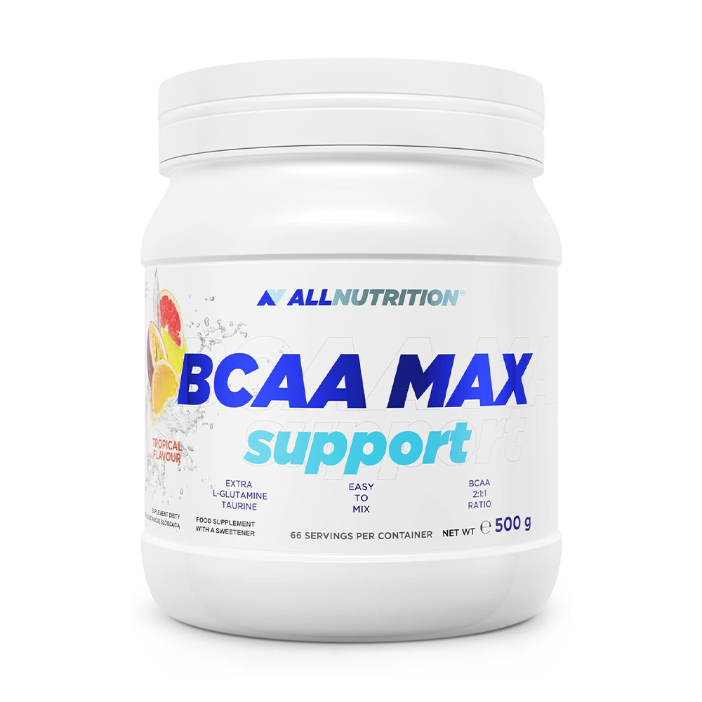 

Амінокислота AllNutrition BCAA Max Support в порошку, зі смаком тропічних фруктів, 500 г