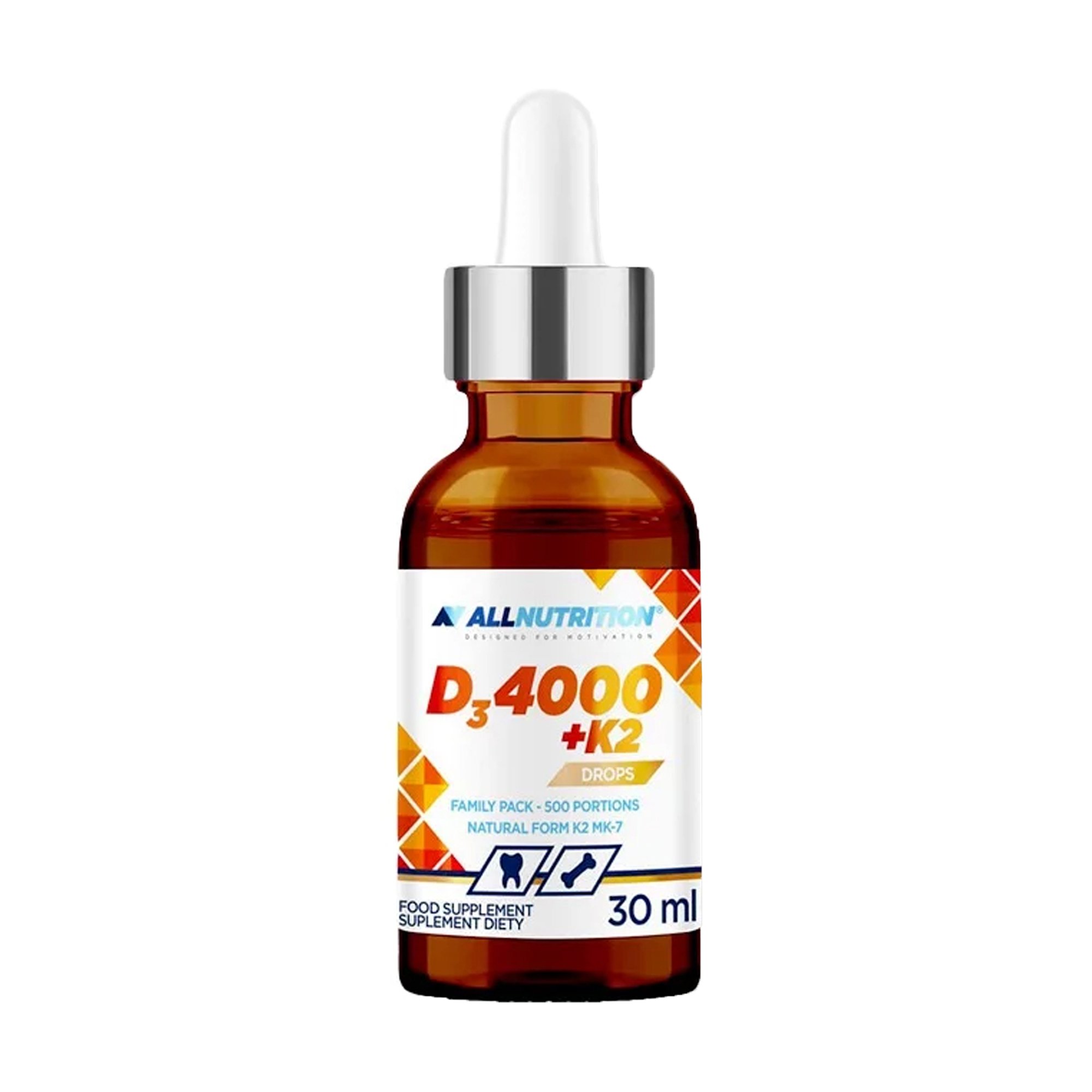 

Вітамін Д3 AllNutrition Vitamin D3 4000 + K2 Drops в рідині, 30 мл