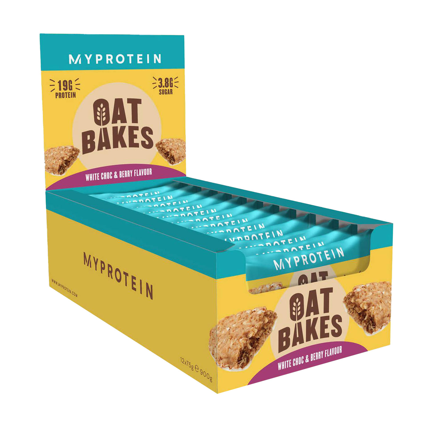 

Протеїновий батончик Myprotein Oat Bakes Білий шоколад та ягоди, 12*75 г
