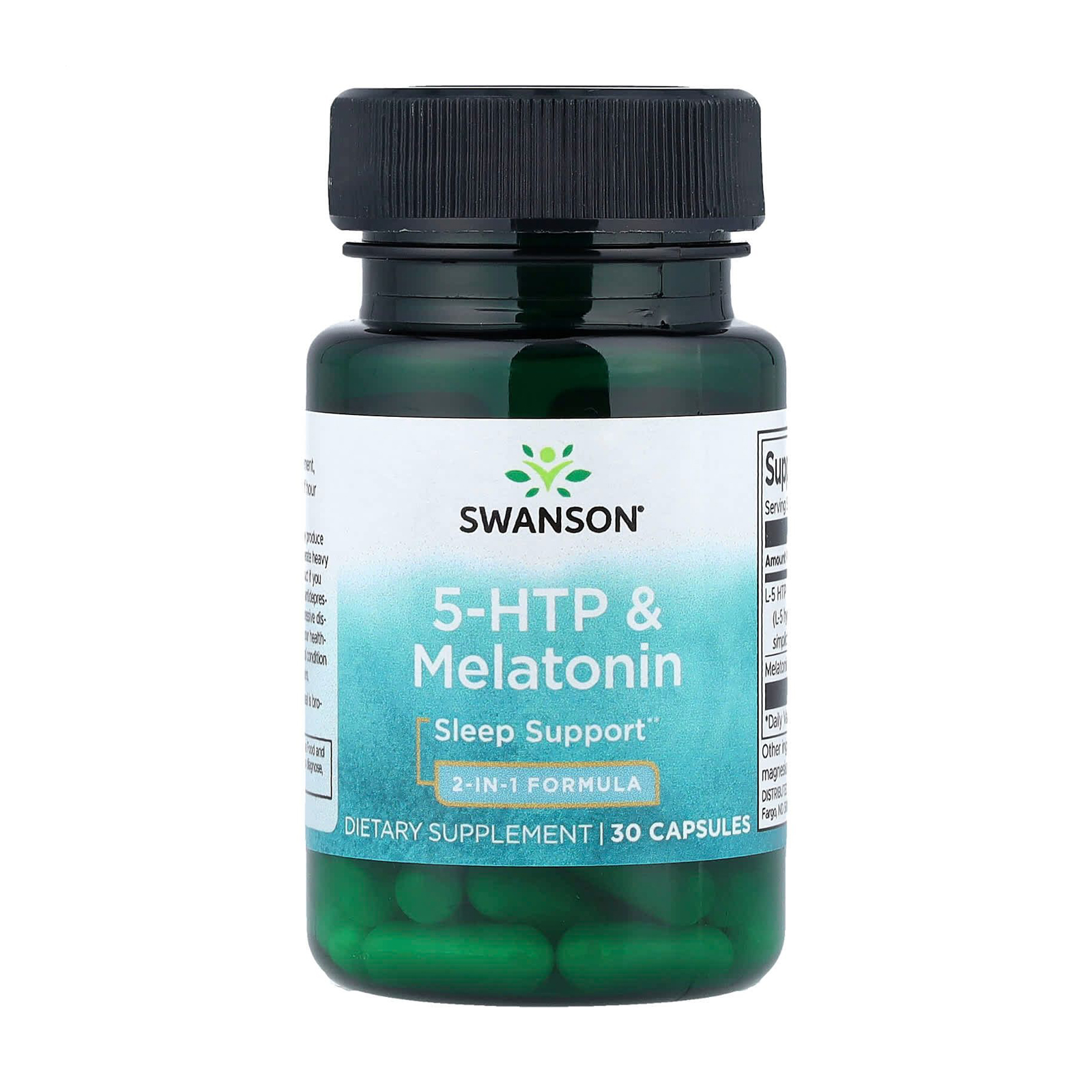 

5-Гідрокситриптофан та мелатонін Swanson 5-HTP & Melatonin, 30 капсул