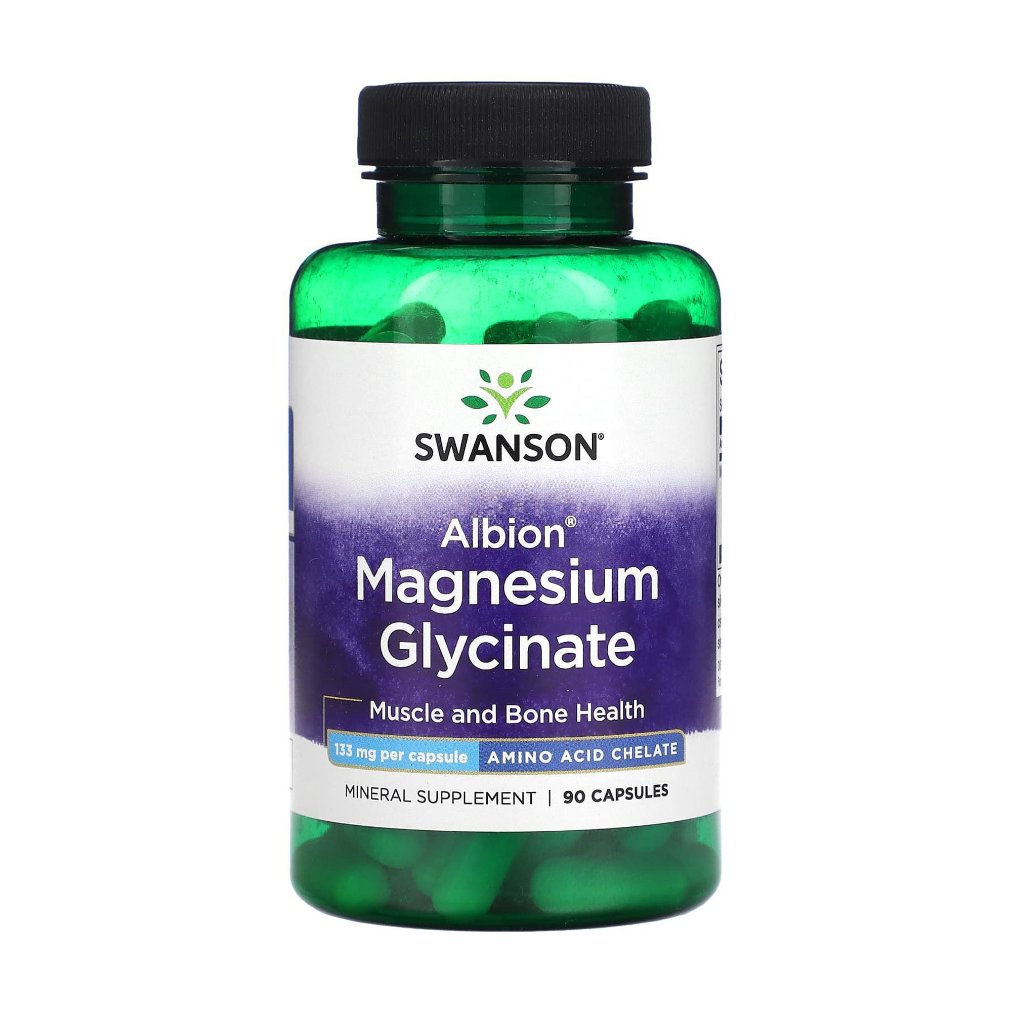 

Гліцинат магнію Swanson Albion Magnesium Glycinate, 133 мг, 90 капсул