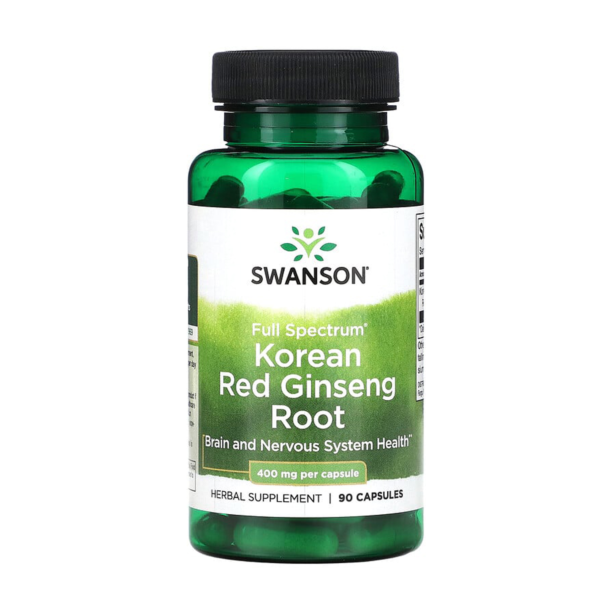 

Корінь червоного корейського женьшеню Swanson Korean Red Ginseng Root 400 мг, 90 капсул