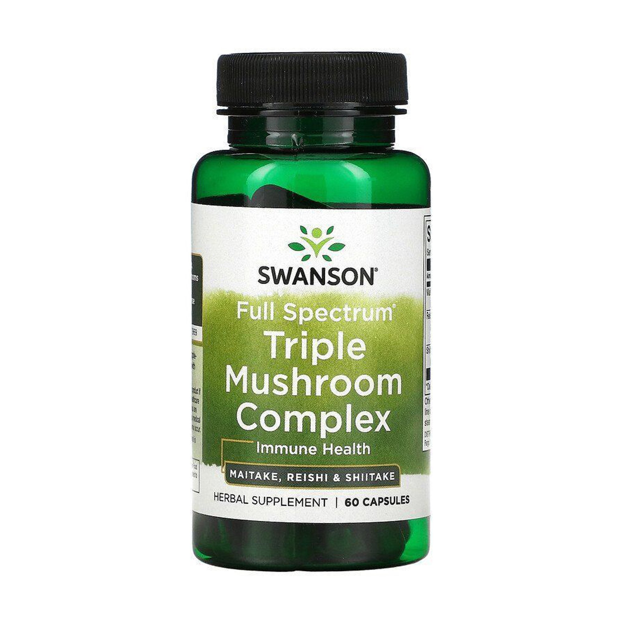 

Потрійний грибний комплекс Swanson Full Spectrum Triple Mushroom Complex, 60 капсул