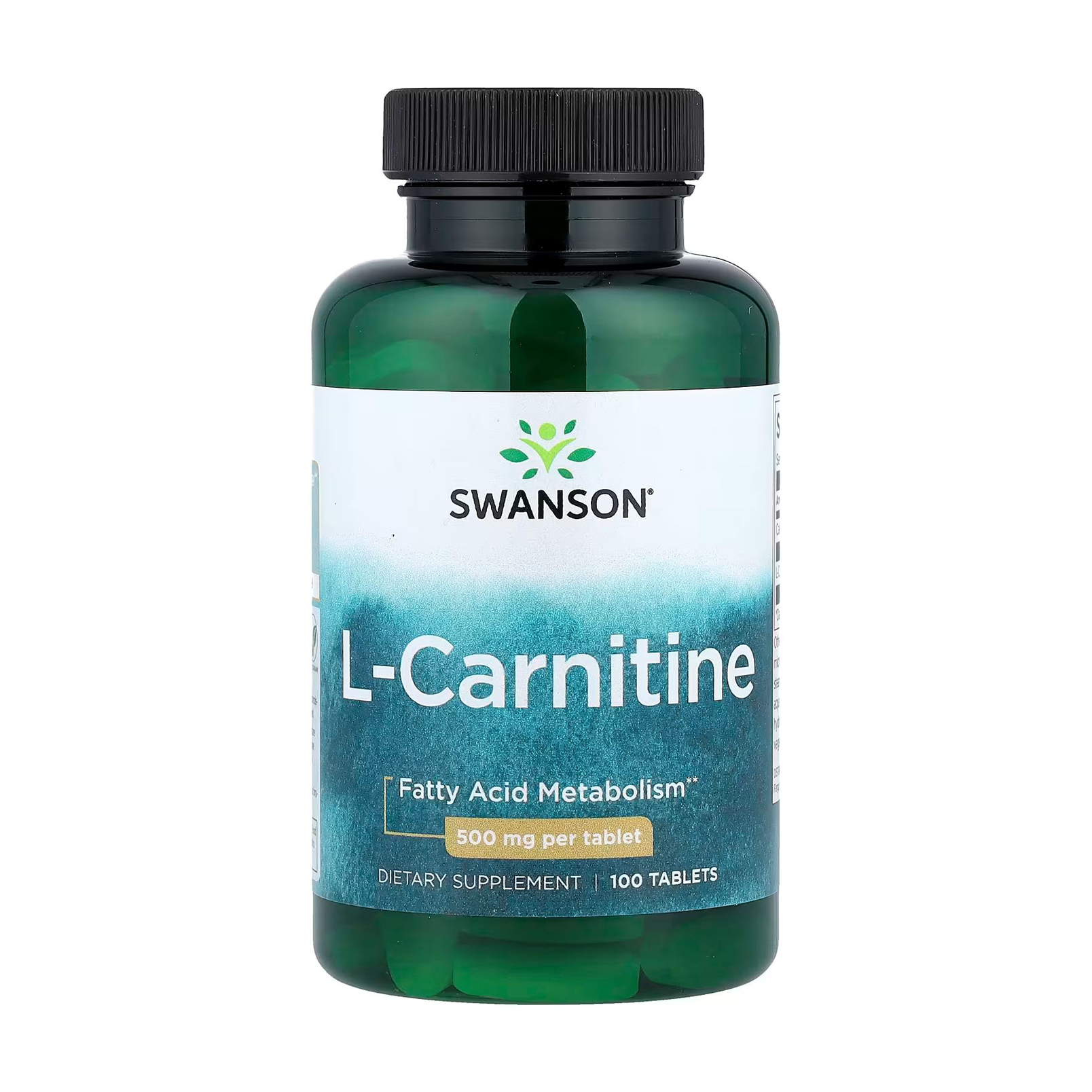 

L-карнітин Swanson L-Carnitine 500 мг, 100 таблеток