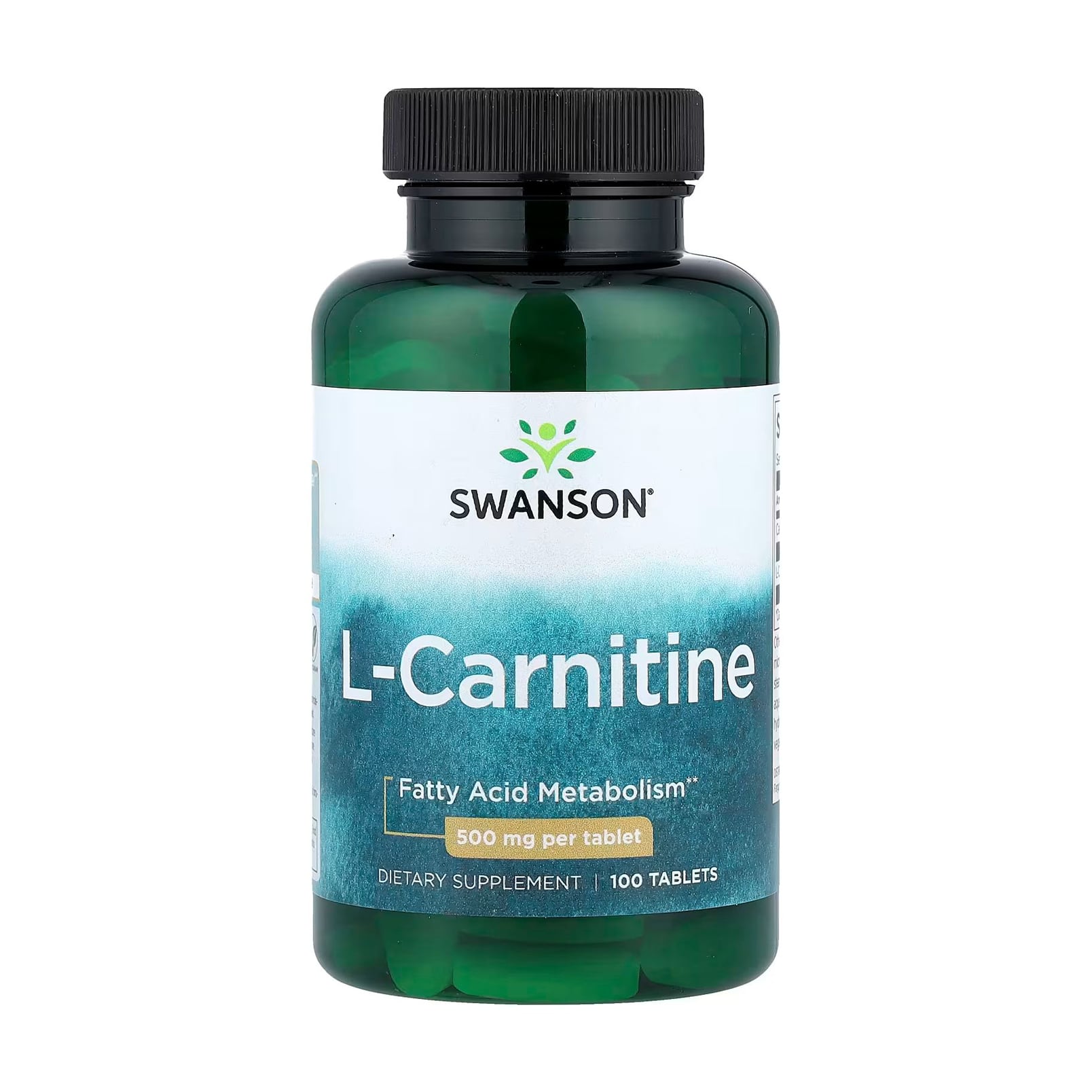 

Уцінка! L-карнітин Swanson L-Carnitine 500 мг, 100 таблеток