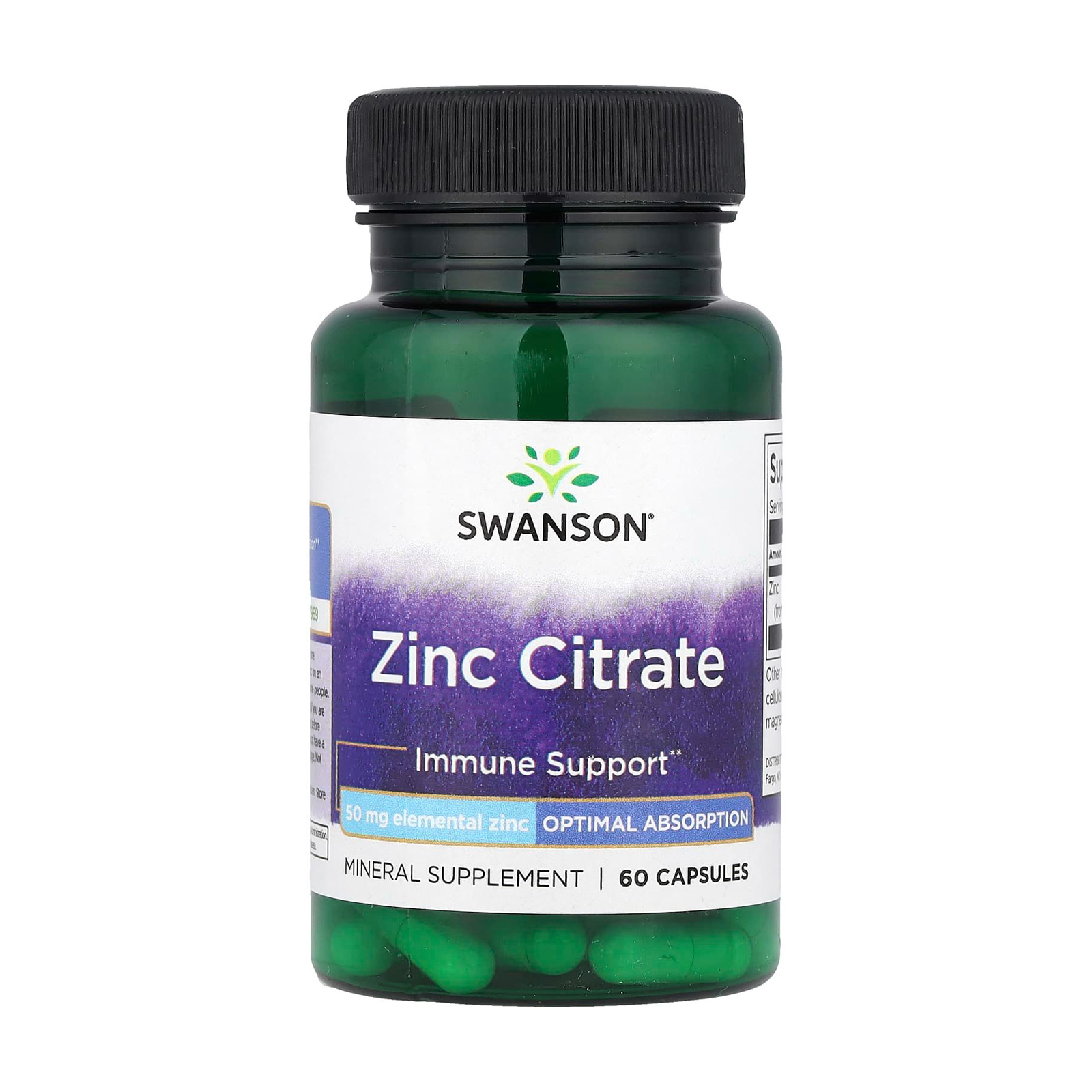 

Уцінка! Цитрат цинку Swanson Zinc Citrate 50 мг, 60 капсул