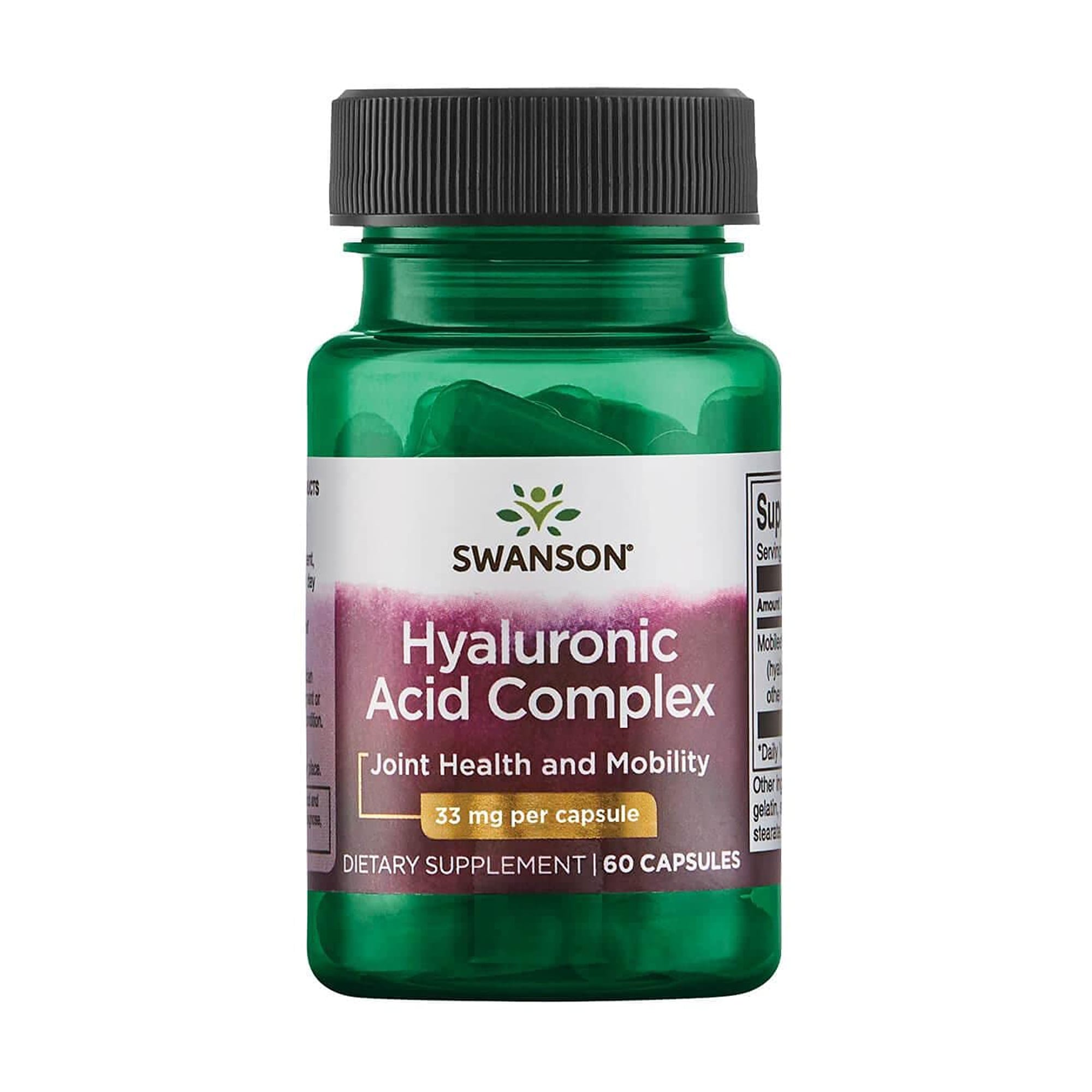 

Комплекс гіалуронової кислоти Swanson Hyaloronic Acid Complex 33 мг, 60 капсул