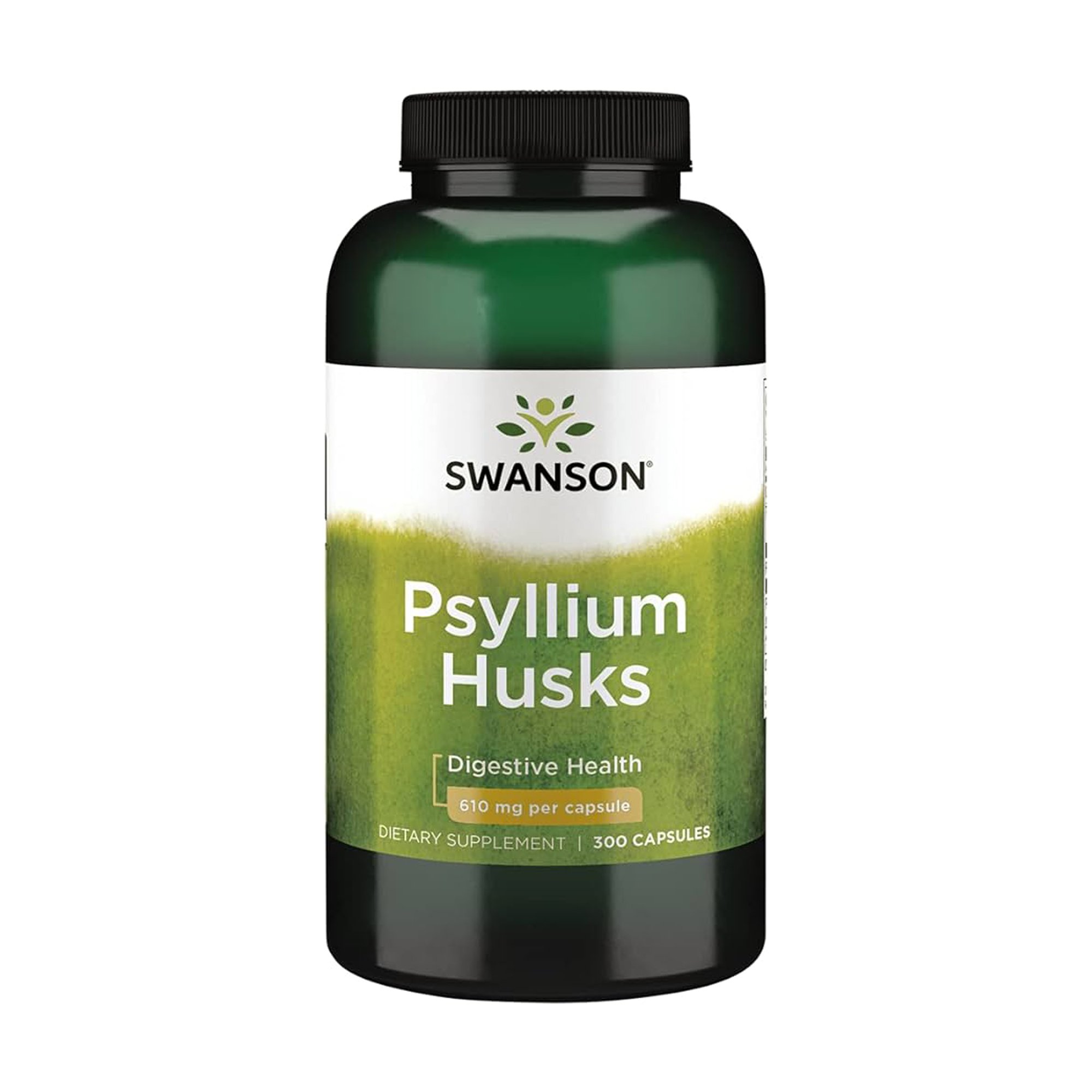 

Лушпиння подорожника Swanson Psyllim Husks 610 мг, 300 капсул