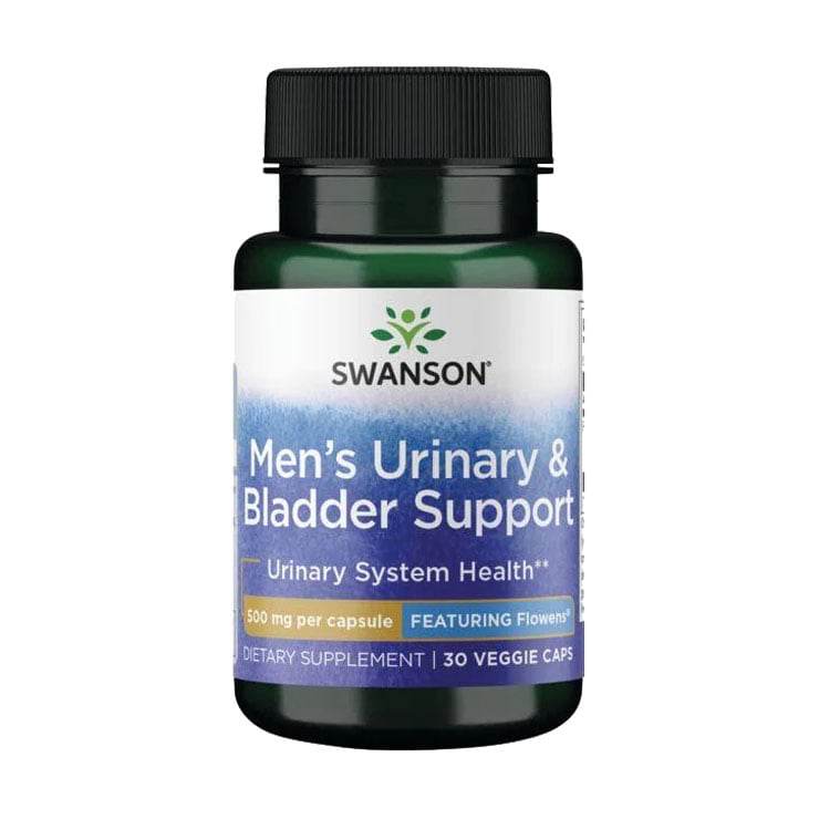 Уцінка! Підтримка сечовидільної системи для чоловіків Swanson Men's Urinary & Bladder Support 500 мг, 30 вегетеріанських капсул