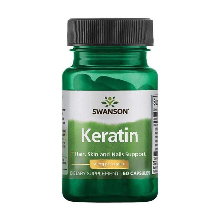 Кератин Swanson Keratin Підтримка волосся, шкіри та нігтів, 50 мг, 60 капсул