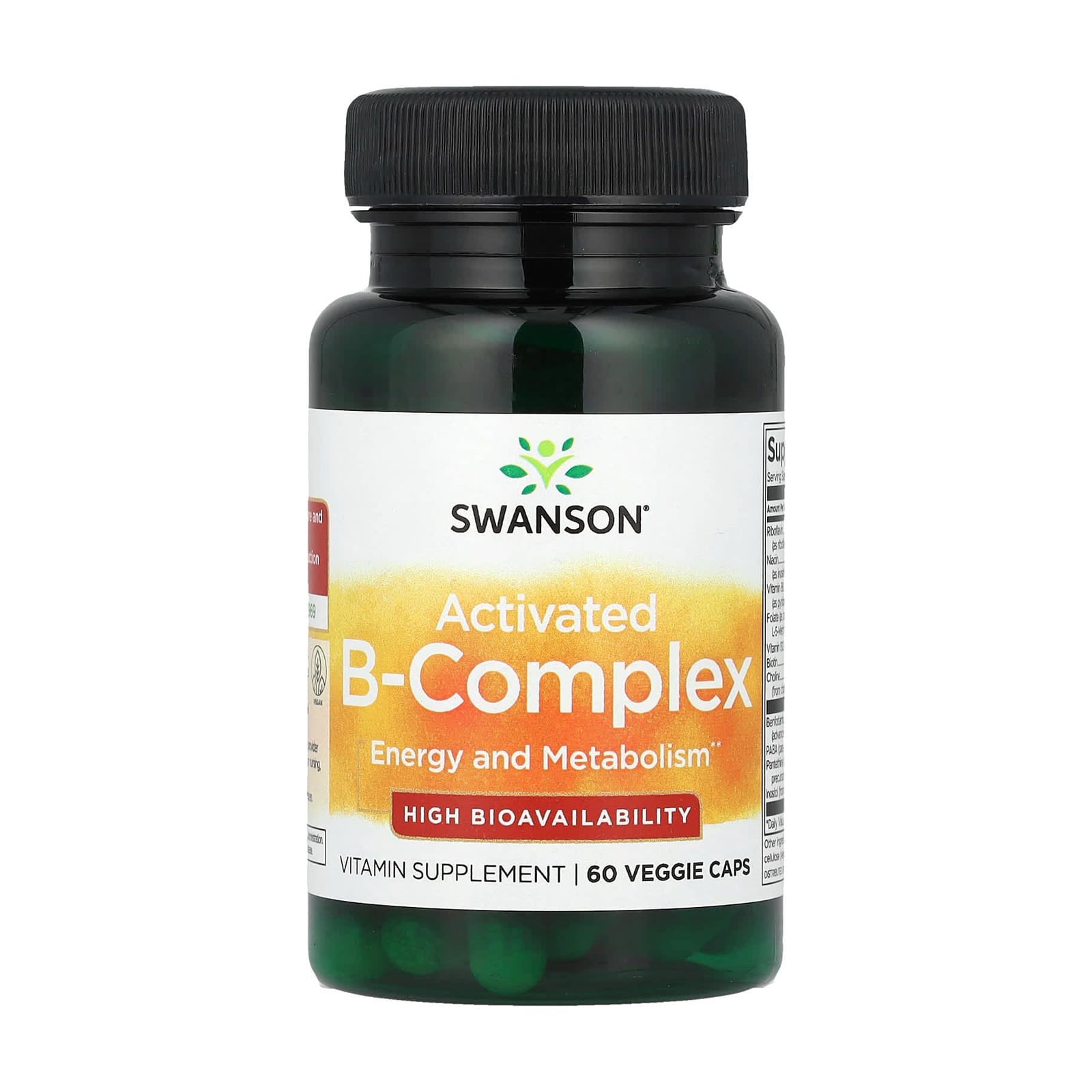 

Комплекс вітамінів групи В Swanson Activated B-Complex, 60 вегетеріанських капсул