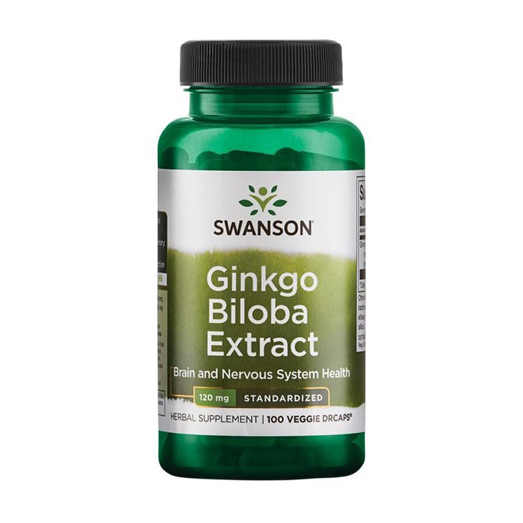 

Екстракт гінкго білоба Swanson Ginkgo Biloba Extract 120 мг, 100 вегетеріанських капсул