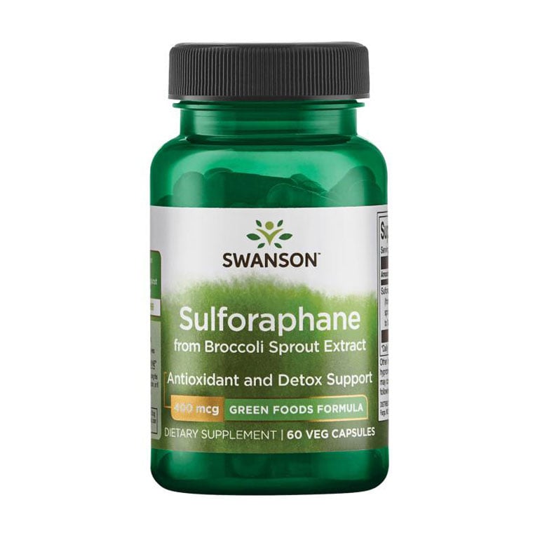 

Сульфорафан Swanson Sulforaphane From Broccoli Sprout Extract 400 мкг, 60 вегетеріанських капсул