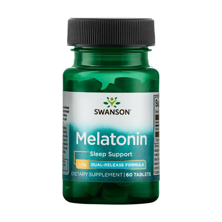 

Мелатонін подвійного вивільнення Swanson Dual-Release Melatonin 3 мг, 60 таблеток