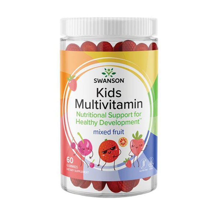 

Мультивітаміни Swanson Kids Multivitamin для дітей, зі смаком фруктів, 60 жувальних цукерок